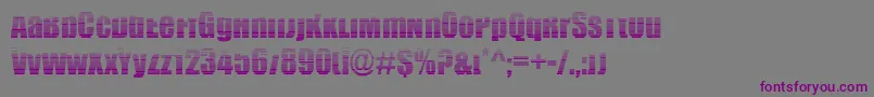 BillboardStripped Font – Purple Fonts on Gray Background