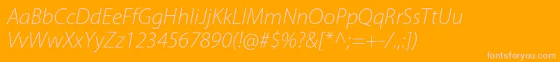 More about MyriadproLightit Font MyriadproLightit Font – Pink Fonts on Orange Background
