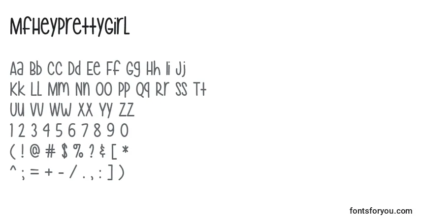 MfHeyPrettyGirl Font – alphabet, numbers, special characters