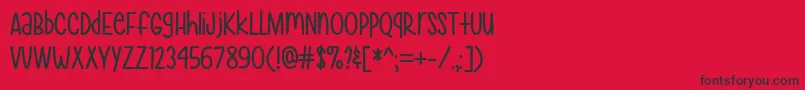 MfHeyPrettyGirl Font – Black Fonts on Red Background