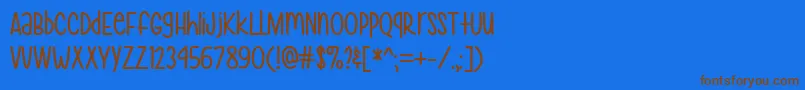 MfHeyPrettyGirl Font – Brown Fonts on Blue Background