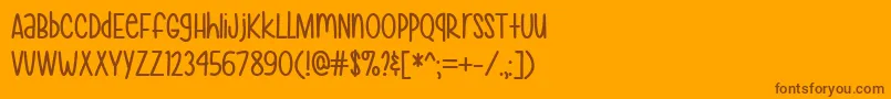 MfHeyPrettyGirl Font – Brown Fonts on Orange Background