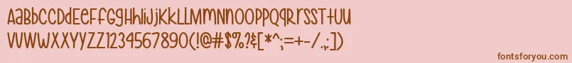 MfHeyPrettyGirl Font – Brown Fonts on Pink Background