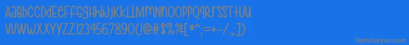 MfHeyPrettyGirl Font – Gray Fonts on Blue Background