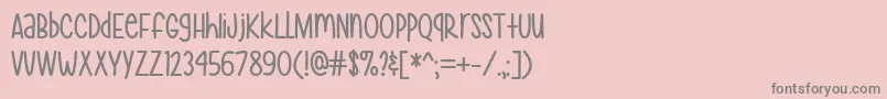 MfHeyPrettyGirl Font – Gray Fonts on Pink Background