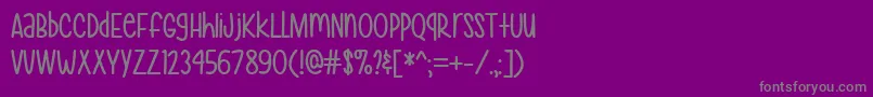 MfHeyPrettyGirl Font – Gray Fonts on Purple Background