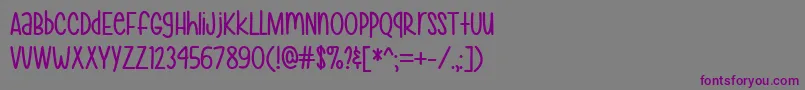 MfHeyPrettyGirl Font – Purple Fonts on Gray Background
