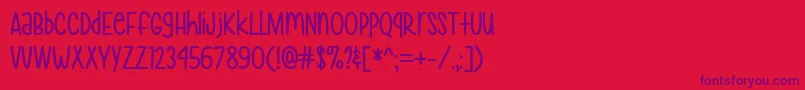 MfHeyPrettyGirl Font – Purple Fonts on Red Background