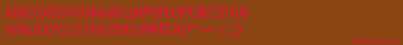 MfHeyPrettyGirl Font – Red Fonts on Brown Background