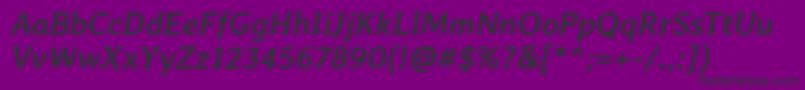 AverialibreBolditalic Font – Black Fonts on Purple Background