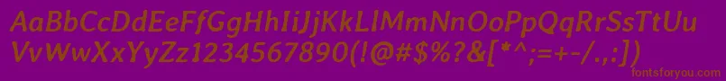 AverialibreBolditalic Font – Brown Fonts on Purple Background