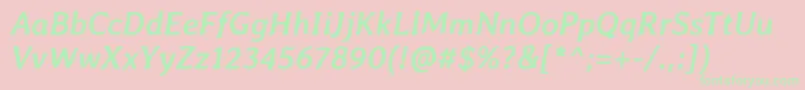 AverialibreBolditalic Font – Green Fonts on Pink Background