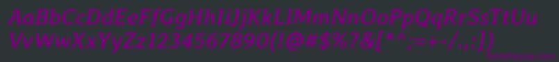 AverialibreBolditalic Font – Purple Fonts on Black Background