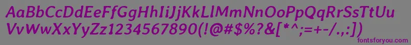 More about AverialibreBolditalic Font AverialibreBolditalic Font – Purple Fonts on Gray Background