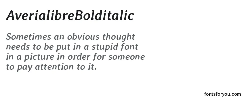 Review of the AverialibreBolditalic Font