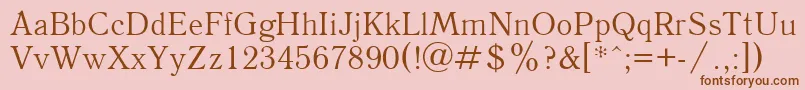 Quantantiquac Font – Brown Fonts on Pink Background