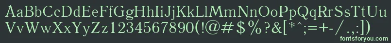 フォントQuantantiquac – 黒い背景に緑の文字