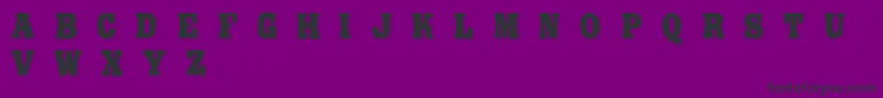 フォントBoldPressingH1Demo – 紫の背景に黒い文字