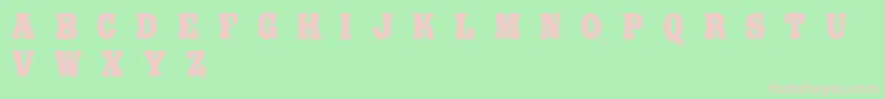 BoldPressingH1Demo Font – Pink Fonts on Green Background