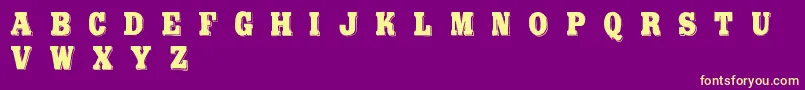 BoldPressingH1Demo Font – Yellow Fonts on Purple Background