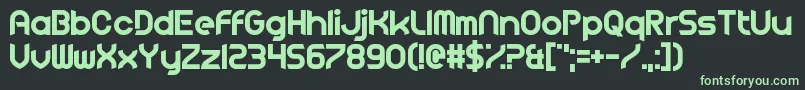 FluidLighter Font – Green Fonts on Black Background