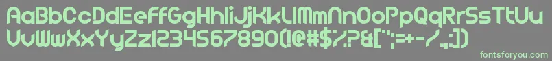 FluidLighter Font – Green Fonts on Gray Background