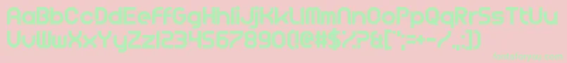 FluidLighter Font – Green Fonts on Pink Background