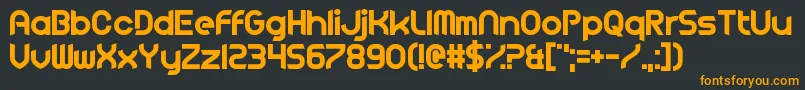 FluidLighter Font – Orange Fonts on Black Background