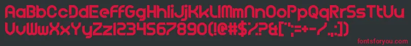 FluidLighter Font – Red Fonts on Black Background