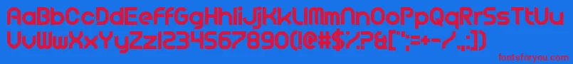 FluidLighter Font – Red Fonts on Blue Background