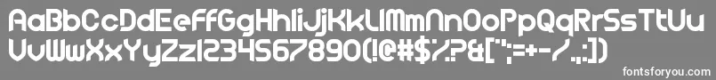 フォントFluidLighter – 灰色の背景に白い文字