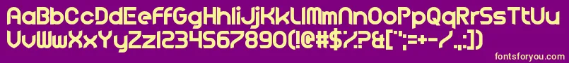 FluidLighter Font – Yellow Fonts on Purple Background