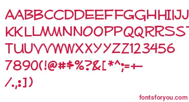 MufferawrgRegular font – Red Fonts