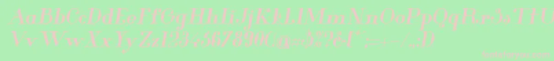 Glamor Bolditalic Font – Pink Fonts on Green Background