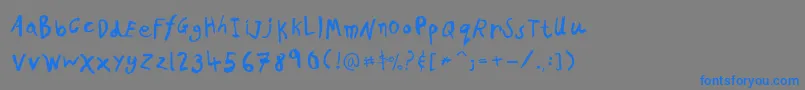 PfkidsproGradethree Font – Blue Fonts on Gray Background