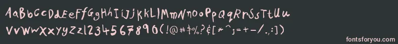 PfkidsproGradethree Font – Pink Fonts on Black Background