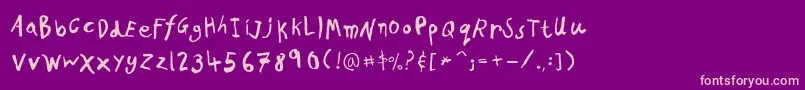 PfkidsproGradethree Font – Pink Fonts on Purple Background