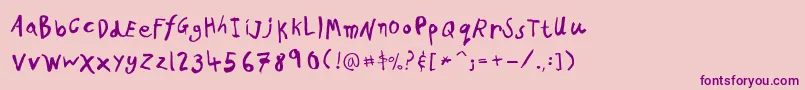 PfkidsproGradethree Font – Purple Fonts on Pink Background