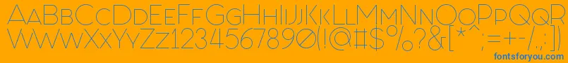 Police FashionFetishSmallCaps – polices bleues sur fond orange