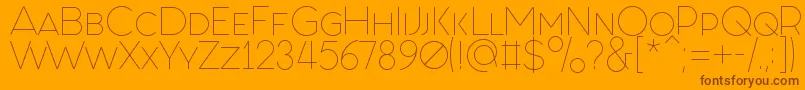 Czcionka FashionFetishSmallCaps – brązowe czcionki na pomarańczowym tle