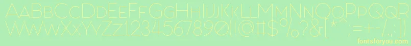 FashionFetishSmallCaps Font – Yellow Fonts on Green Background