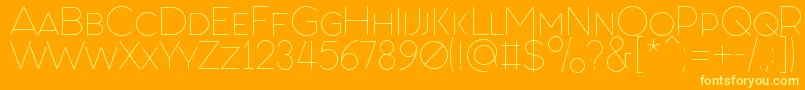 FashionFetishSmallCaps Font – Yellow Fonts on Orange Background