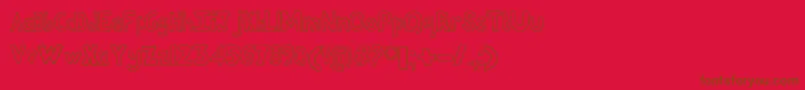 Heasafelフォントについての詳細 フォントHeasafel – 赤い背景に茶色の文字