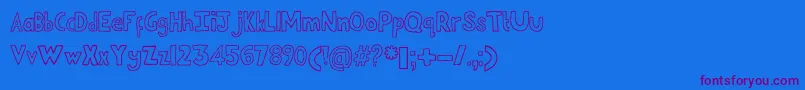 Heasafel-fontti – violetit fontit sinisellä taustalla