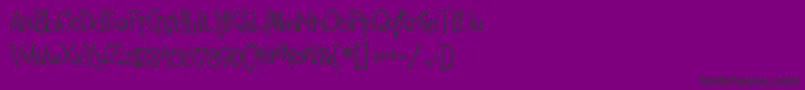 Wakiw-fontti – mustat fontit violetilla taustalla