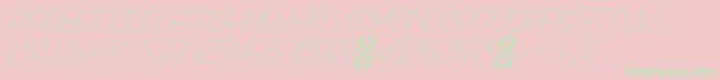 ScienceFairLightItalic Font – Green Fonts on Pink Background