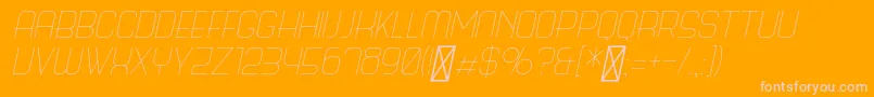 fuente ScienceFairLightItalic – Fuentes Rosadas Sobre Fondo Naranja