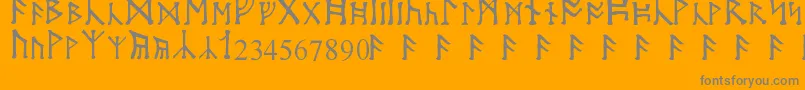 フォントMoonrune – オレンジの背景に灰色の文字