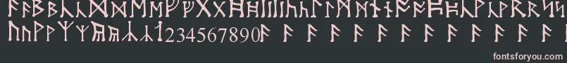 Moonrune Font – Pink Fonts on Black Background