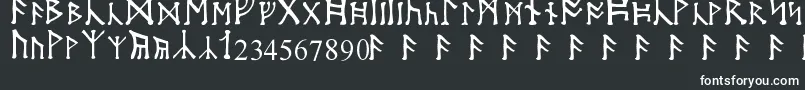 Moonrune Font – White Fonts on Black Background